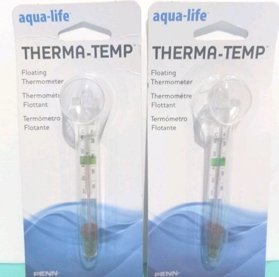 Floating Aquarium Thermometers  Mercury Free  Lot Of 2 Therma  Temp