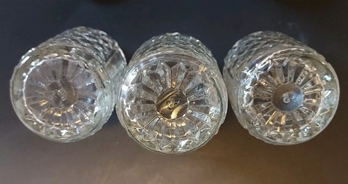 Splendido shaker e bottiglia sale e pepe in vetro vintage con piani 3" Made in England - Foto 16 di 24