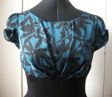 MARKS & SPENCER Autograph - Elegant Teal & Black Bodycon Dress - Size 8