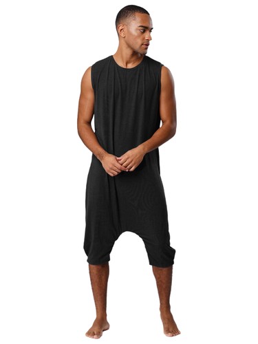 Mens Jumpsuit Leisure Leotard Undershirt Pajamas Gown Sleepwear Nightgown Adult - Picture 94 of 120