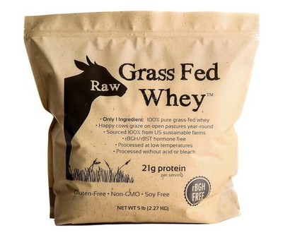Raw Grass Fed Whey Protein Powder   Unflavored, Only 1 Ingredient: 100% Pure