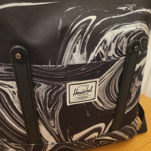 Herschel Supply Co. Retreat Mid 17L Backpack Black/White Paint Swirl-Excellent** - Picture 12 of 19
