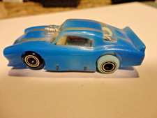 vintage riggen ho slot car blue silver stripe riggen funny car