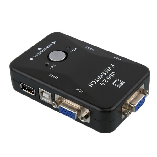USB 2 Ports KVM Key-Press Switch Device Keyboard Monitor For Desktop/Computer f - Afbeelding 3 van 5