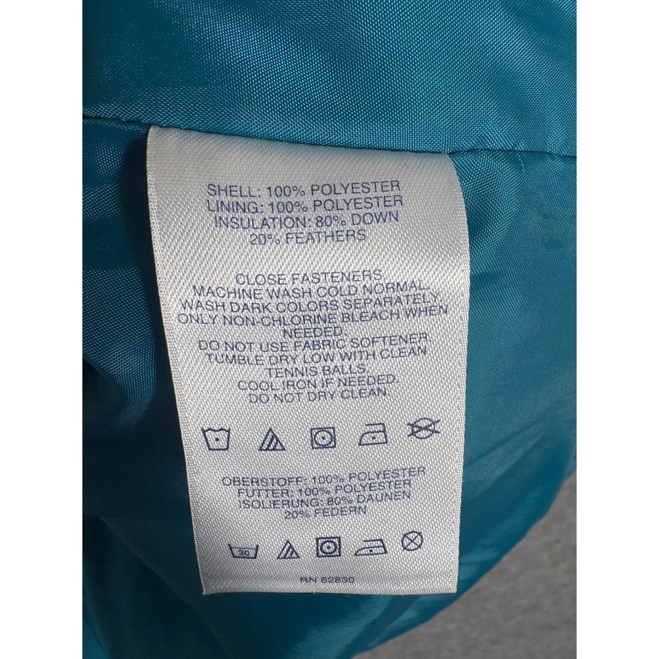 Chaleco acolchado Lands End Kids verde azulado talla M 10 12 ligero aislante Foto 4 de 4