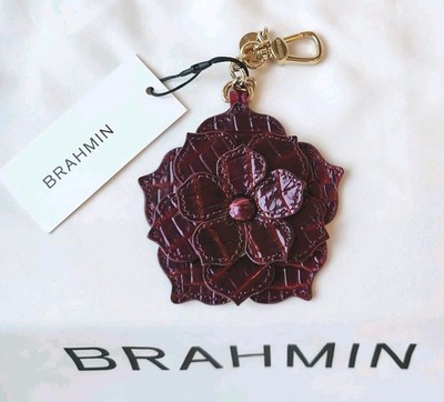 Brahmin NWT 40th Anniversary Magnolia Key Fob in Ruby Ombre