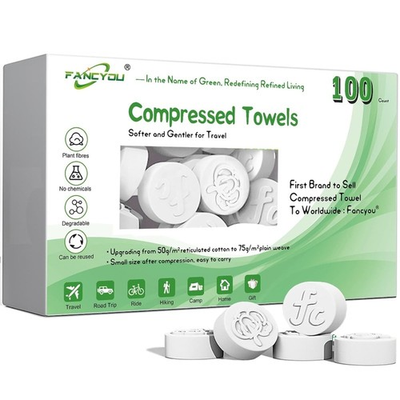 #ad Compressed Towel Tablets 100 Pack Biodegradable Washcloths Disposable Face $10.79