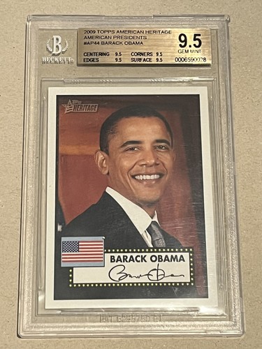2009 Topps American Heritage Presidents Barack Obama #AP44 BGS 9.5 x4 Gem Mint