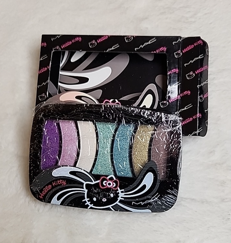 RARE Mac Hello Kitty Eyeshadow Kit Set 7 Colors glitter NOS damaged packaging #1
