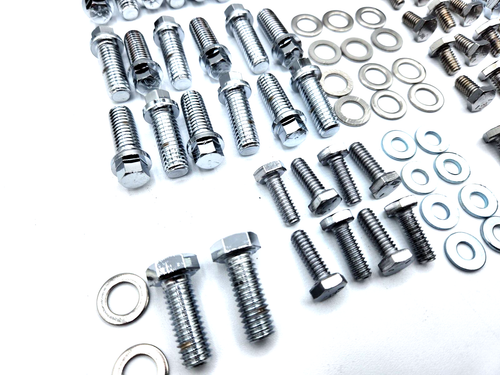 Chrome Small Block Chevy Deluxe Chrome Engine Hardware, Bolt Kit 1955-86 350 SBC - Picture 5 of 11