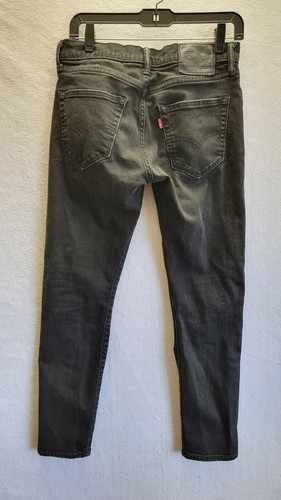 Levi's 512 Women's Slim Black Denim Jeans Actual 📏 29x27 - Picture 7 of 12