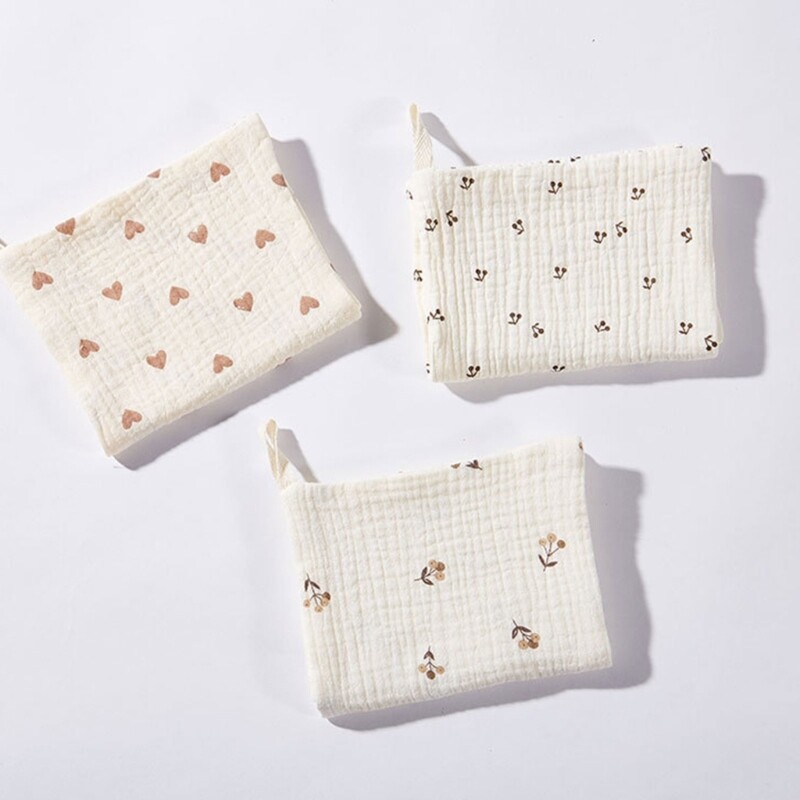 Baby Towel Cotton Washcloth Sweat Absorbing Towel Infant Bib for Eating Drooling - Picture 4 of 11