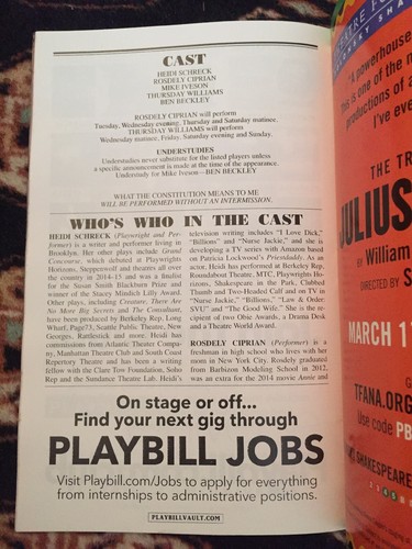 Heidi Schreck And Cast Signed What The Constitution Means To Me Playbill+Bonus - Picture 5 of 10
