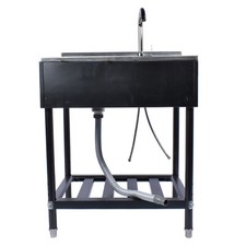 28.3in Stainless Steel Utility Sink, Free Standing Laundry Sink with Washboard