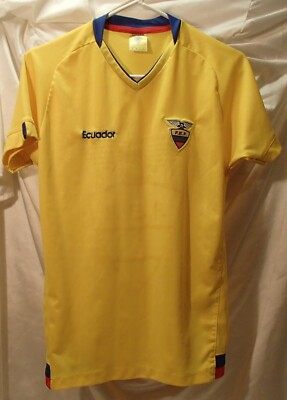 Ecuador National Team Soccer Jersey Yellow Shirt Mens Size Small F.E.F. | eBay