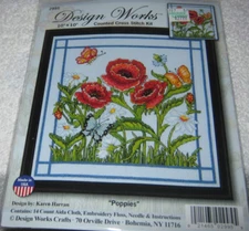 Design Works- Cross Stitch Kit - "Poppies" - # 2995 - NEW