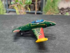 1960's Vintage Tin Metal United States Airforce Fighter Plane Toy Made In Japan