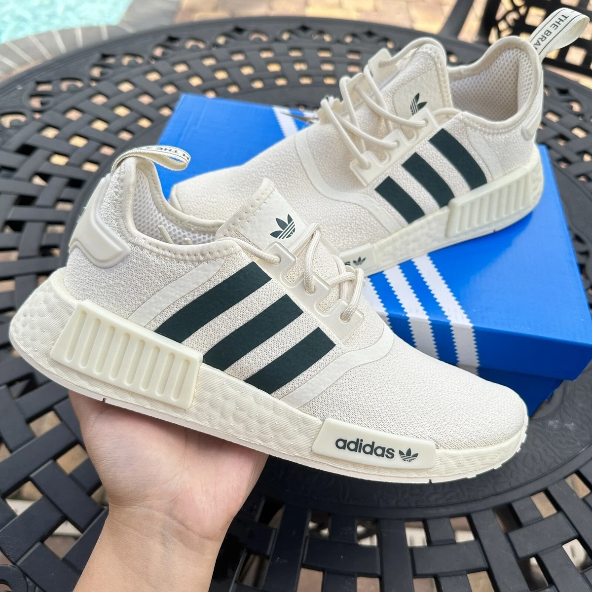 adidas NMD_R1 Cream White Mineral Green W for sale | eBay