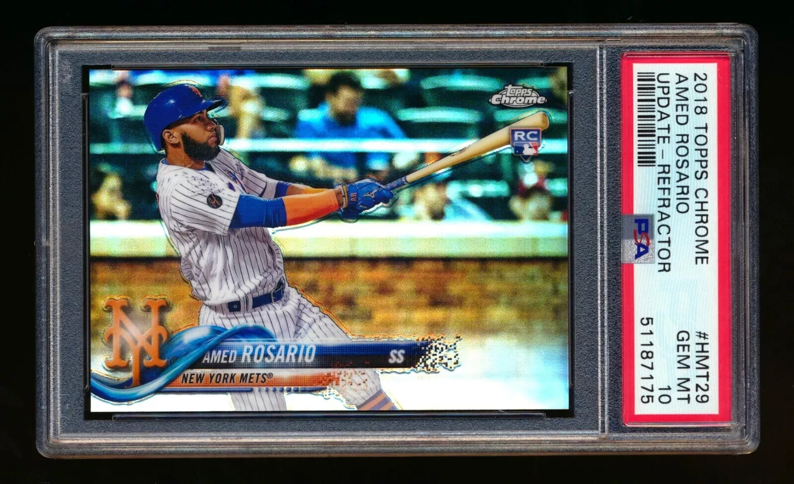 2018 TOPPS CHROME UPDATE AMED ROSARIO RC REFRACTOR ROOKIE SP #13/250 PSA10!POP8!