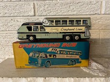 Antique Nomura Japan Tin Friction w siren 11" Greyhound SceniCruiser c box