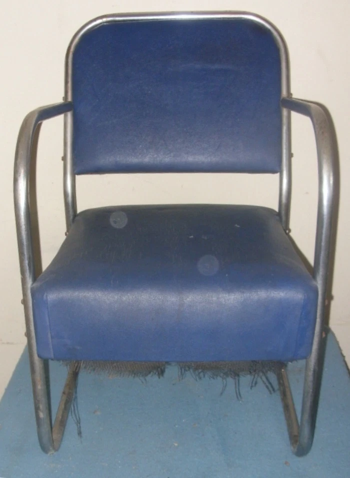 Vintage Barber Beauty Shop Waiting Chair Now at a reduce price