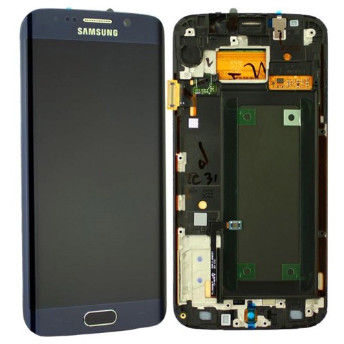 Genuino Samsung Galaxy S6 edge SM-G925F Súper Amoled Montaje de Pantalla Azul - Picture 3 of 3