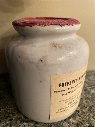 Vtg Original Ceramic Pommery Moutarde De Meaux Mustard Stone Jar Cork & Wax NOS - Picture 6 of 12