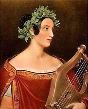 Oil painting Joseph Karl Stieler - lady spence as sappho  canvas 
