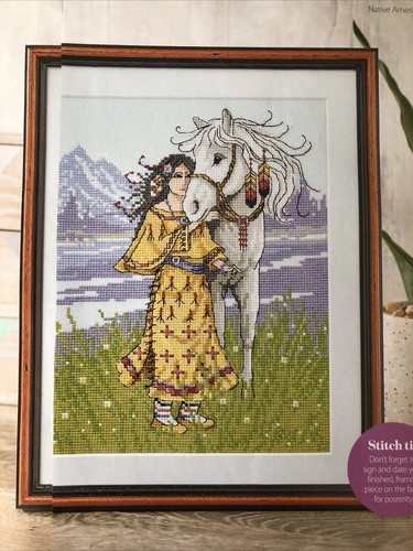 Native American Indian & Horse Cross Stitch Chart **from a magazine** - Picture 2 of 4