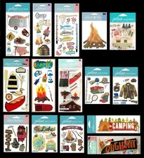 Jolee's CAMPING Stickers LAKE FISHING CABIN RV TENT HIKING HUNTING DEER CAMPFIRE