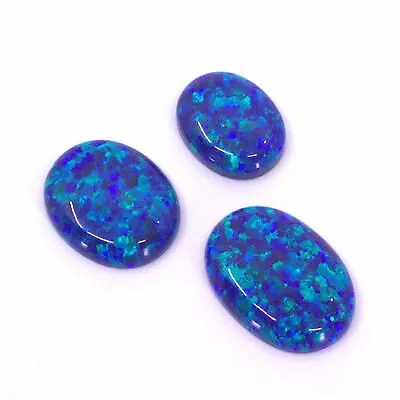 Lab Created Blue Opal Oval Cabochons