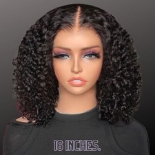 Glueless Human Hair Wig PartingMax Kinky Curly Closure 9 X 6 HD Lace Pre Plucked