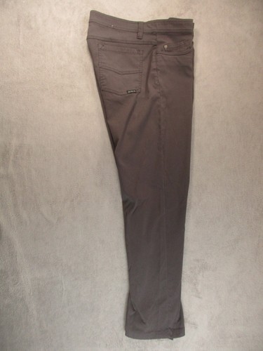 Prana Brion Performance Pants Mens 34x32 Black Quick Dry Utility Slim Fit Hiking - Picture 3 of 14