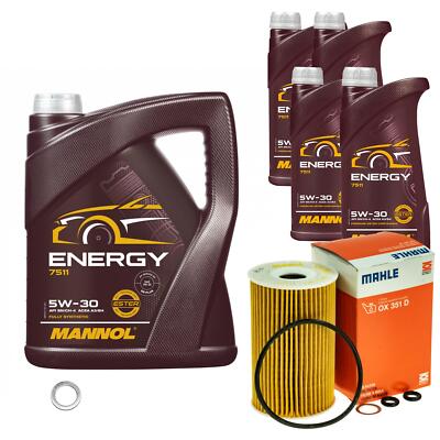 MAHLE Ölfilter 9 L MANNOL Energy 5W-30 für Hyundai i30 1.6 CRDi Matrix