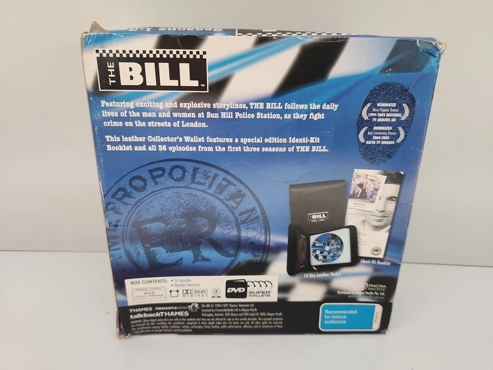 The Bill Season 1-3 (DVD, 1984) Special Edition 12 Disc Set Leather Dvd Wallet - image 2 of 4