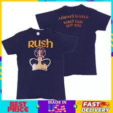 NEW!! Vintage 1977 Rush Farewell To Kings Tour Shirt For Gift Fan Size S-5XL