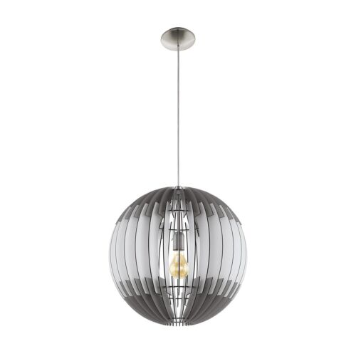 Lámpara colgante escandinava blanca níquel gris moderna 1x60W/E27 - Imagen 1 de 1