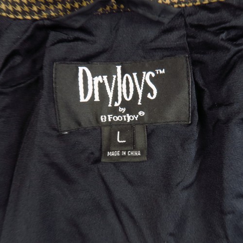 FootJoy DryJoys Windbreaker Full Zip Golf Jacket Mens L Large Black Gold Mock - Picture 9 of 11