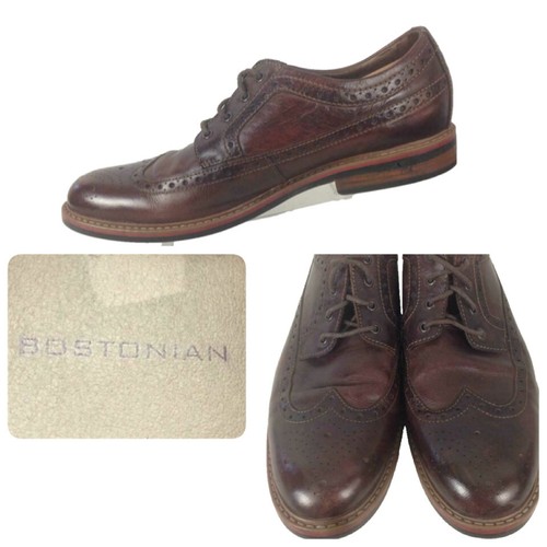 Bostonian Men's Brown Leather Lace up Wingtip Shoes Sz 13M #0179 - 第 1/10 張圖片