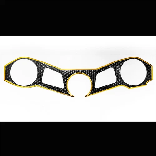 Handle Yoke Cover Chromed Gold/Black Sticker Protector Pad 11-15 ZX-10R ZX1000 - Picture 5 of 5