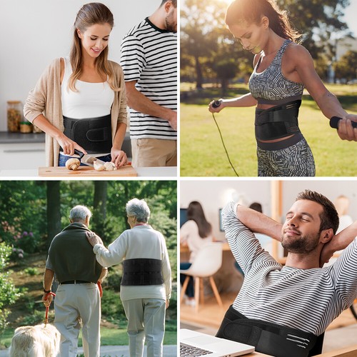Adjustable Lower Back Brace Lumbar Support Waist Belt for Men Women Pain Relief - Picture 8 of 22