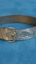 925 Sterling Silver tone bracelet vtg antique baby Farm Animal todler child rare
