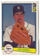 Jack Morris HOF 1982 Donruss #107 Detroit Tigers (Low Grade)