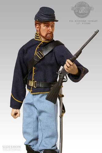 SIDESHOW 12 INCH CIVIL WAR UNION ARMY 6TH MICHIGAN CAVALRY TROOPER MINT IN BOX - Picture 3 of 3