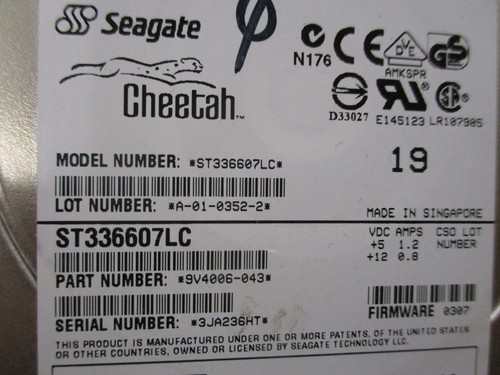 Sun Seagate ST336607LC 9V4006-043 540-4689-01 3900109-03 36GB SCSI 3.5 HDD - Picture 5 of 8