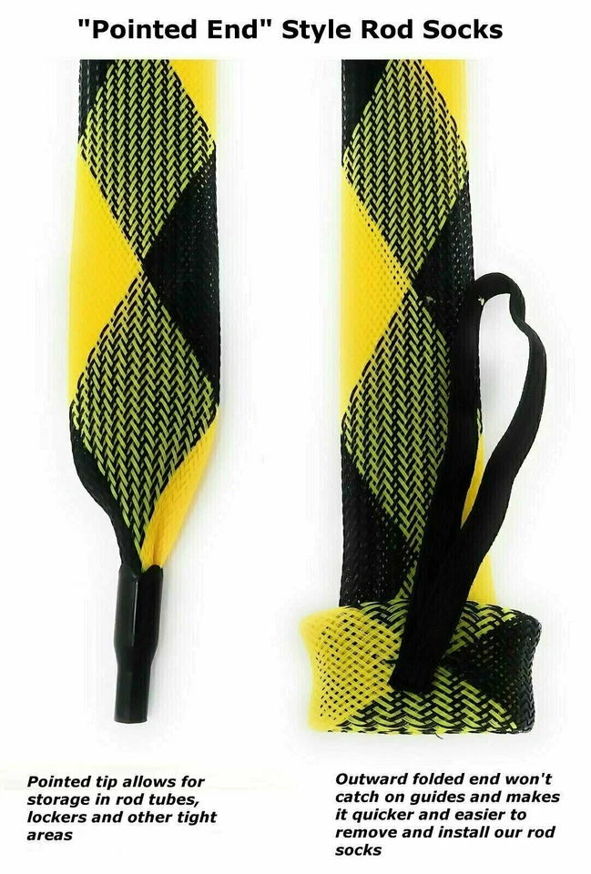 Cubierta de caña de pescar Reaction Tackle/manga de caña/calcetín de caña (paquete de 2) negro-rojo Foto 4 de 4