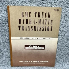 GM 1954 Manual Truck & Coach Twin Hydra-Matic Vintage 50s Operation Maintenance