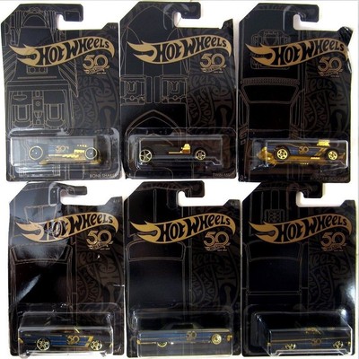 hot wheels black and gold set