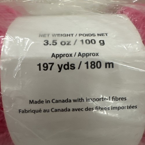 TENT SALE Soft Worsted Yarn 3.5oz 197yds Med 4 Rumba Rose 58003 Acrylic PINK - Picture 2 of 6