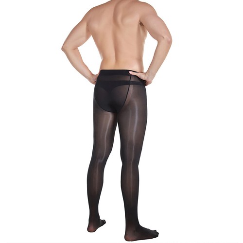 Mens Shiny Oil Glossy Pantyhose Tights High Elastic Opaque Stockings Lingerie UK - Picture 7 of 22